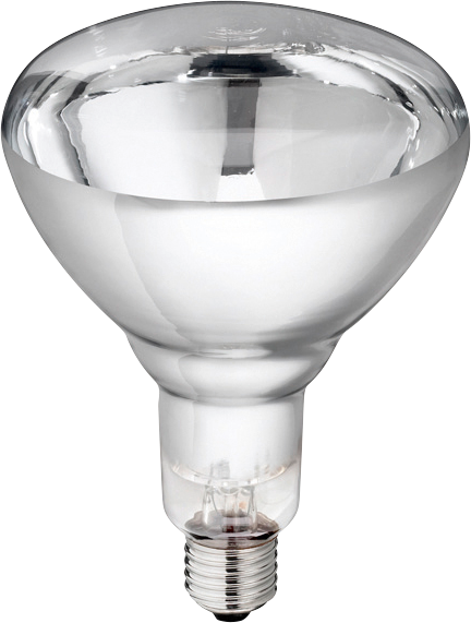 Hartglas Lampe 150 W - Weiß