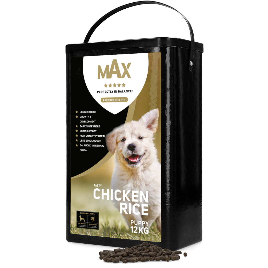 Max Puppy Gepresste Pellets Huhn & Reis 12 kg