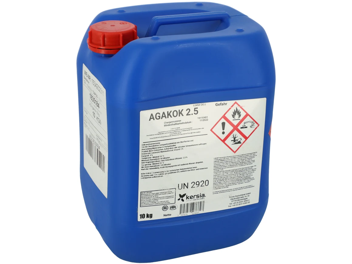 AGAKOK 2.5 Stalldesinfektionsmittel 10 kg Kanister