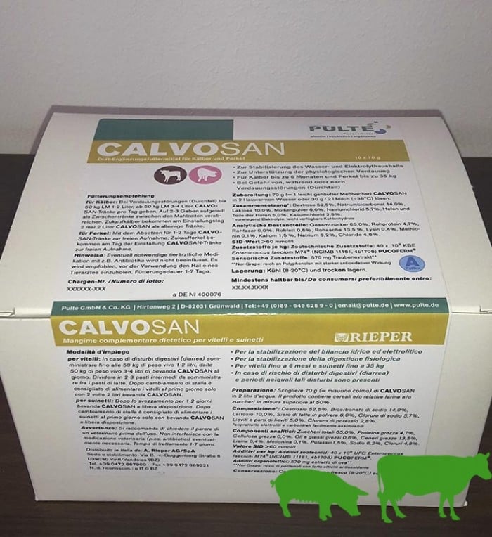 PULTE CALVOSAN – Diät-Ergänzungsfutter für Kälber & Ferkel - 1 Eimer