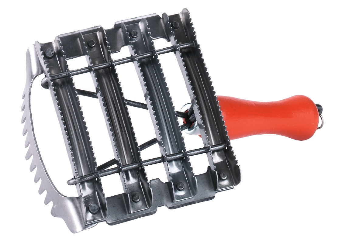 Metall-Striegel, 8-reihig durchbrochen 