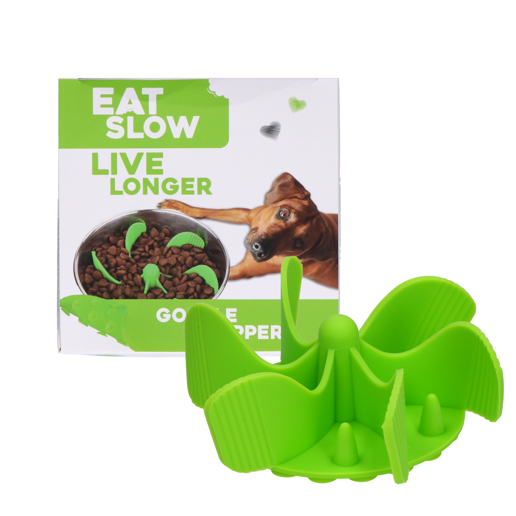 Eat Slow Live Longer Gobble Stopper Grün