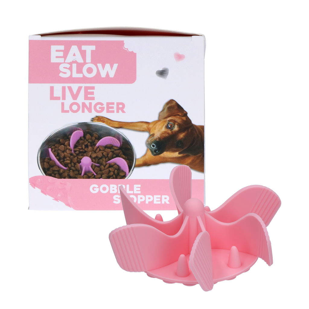 Eat Slow Live Longer Gobble Stopper Rosa